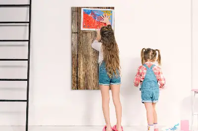 Magnetic board with wood texture