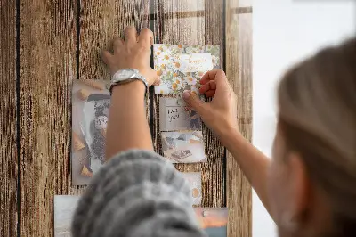 Magnetic board with wood texture