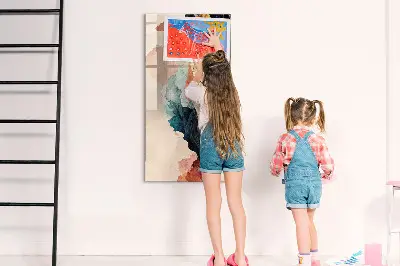 Magnetic wall board Abstract spots