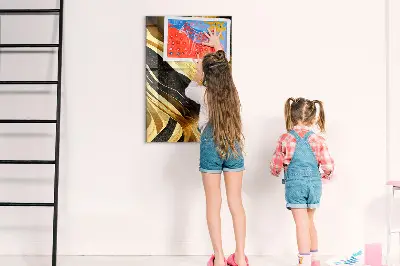 Magnetic wall board Abstract lines