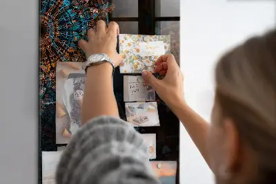 Magnetic wall board with decorative mandala design