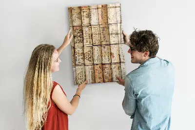 Magnetic glass dry erase board Wine corks