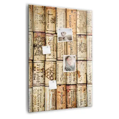 Magnetic glass dry erase board Wine corks