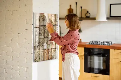 Magnetic glass dry erase board Wine corks
