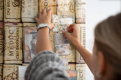 Magnetic glass dry erase board Wine corks