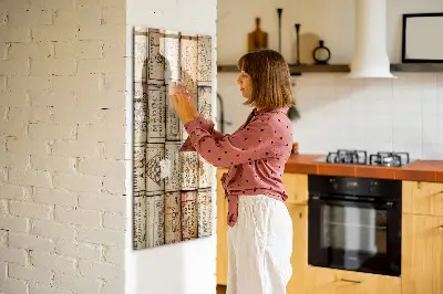 Magnetic glass dry erase board Wine corks