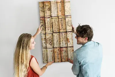 Magnetic glass dry erase board Wine corks