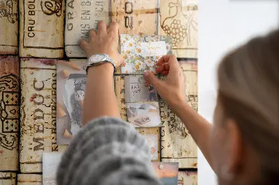 Magnetic glass dry erase board Wine corks