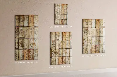 Magnetic glass dry erase board Wine corks