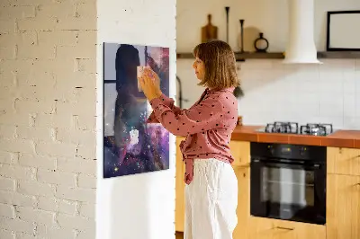 Magnetic Galaxy Space Glass Dry Erase Board