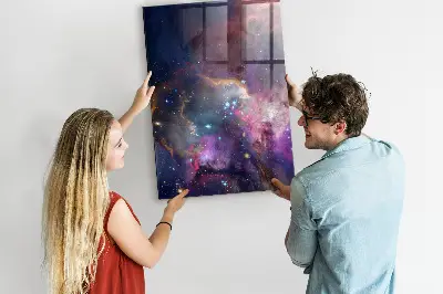 Magnetic Galaxy Space Glass Dry Erase Board