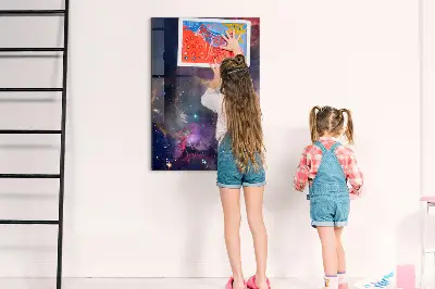 Magnetic Galaxy Space Glass Dry Erase Board
