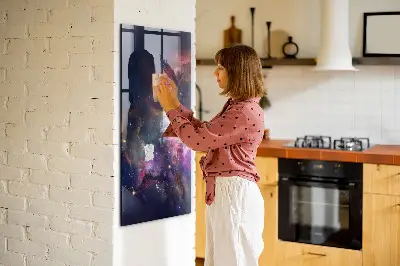 Magnetic Galaxy Space Glass Dry Erase Board
