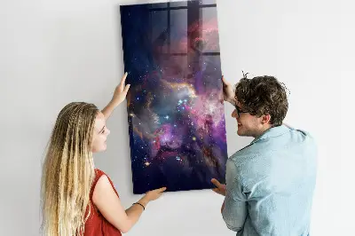 Magnetic Galaxy Space Glass Dry Erase Board