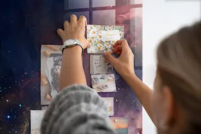 Magnetic Galaxy Space Glass Dry Erase Board