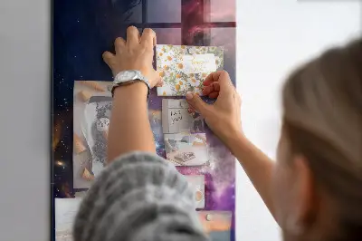 Magnetic Galaxy Space Glass Dry Erase Board
