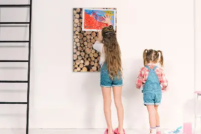 Tree stumps magnetic wall board