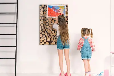 Tree stumps magnetic wall board