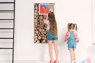 Tree stumps magnetic wall board