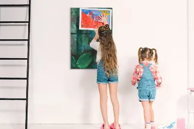 Magnetic wall board Large tropical leaves
