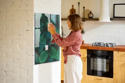 Magnetic wall board Large tropical leaves