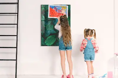 Magnetic wall board Large tropical leaves