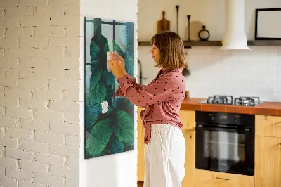 Magnetic wall board Large tropical leaves