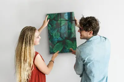 Magnetic wall board Large tropical leaves