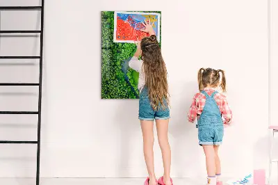 Magnetic Glass Dry Erase Board Featuring a Forest River Scene
