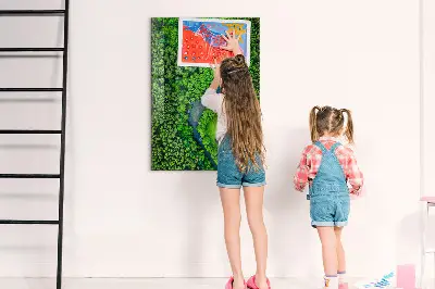 Magnetic Glass Dry Erase Board Featuring a Forest River Scene