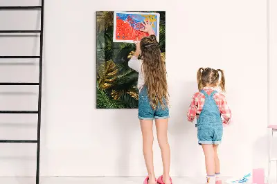 Tropical leaves magnetic wall board