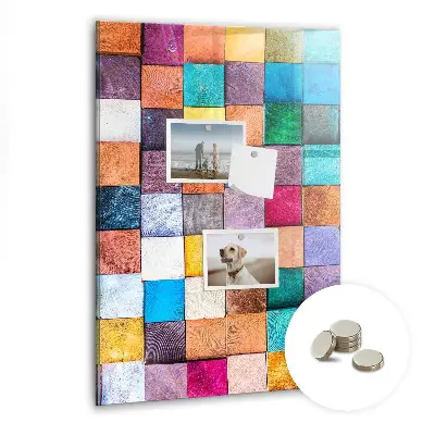 Colorful wooden magnetic cube board