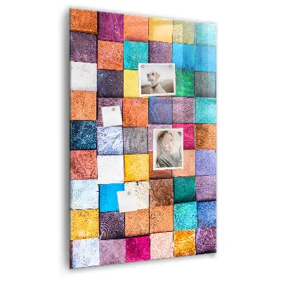 Colorful wooden magnetic cube board