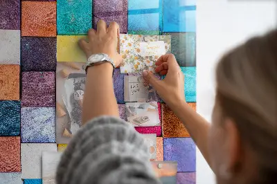 Colorful wooden magnetic cube board