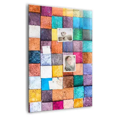 Colorful wooden magnetic cube board