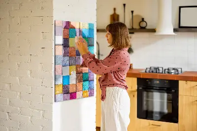 Colorful wooden magnetic cube board
