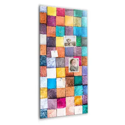 Colorful wooden magnetic cube board