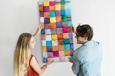 Colorful wooden magnetic cube board