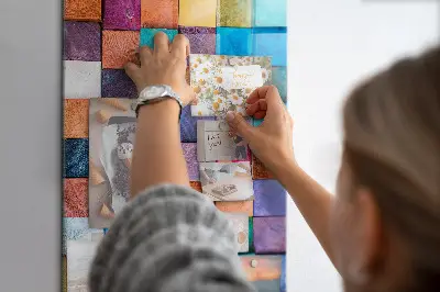 Colorful wooden magnetic cube board