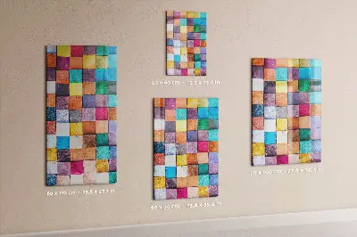 Colorful wooden magnetic cube board