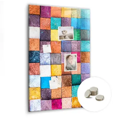 Colorful wooden magnetic cube board