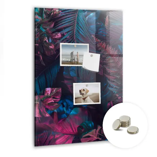 Magnetic wall board Tropical leaves