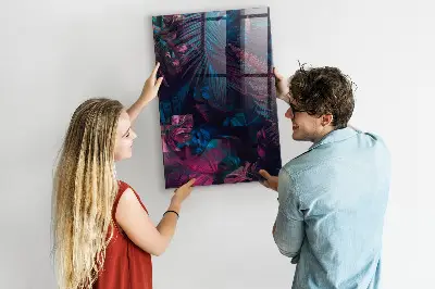 Magnetic wall board Tropical leaves
