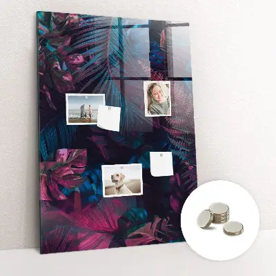 Magnetic wall board Tropical leaves