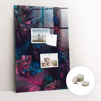 Magnetic wall board Tropical leaves