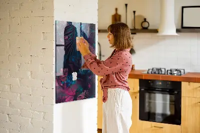 Magnetic wall board Tropical leaves