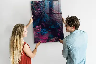 Magnetic wall board Tropical leaves