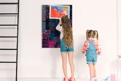 Magnetic wall board Tropical leaves