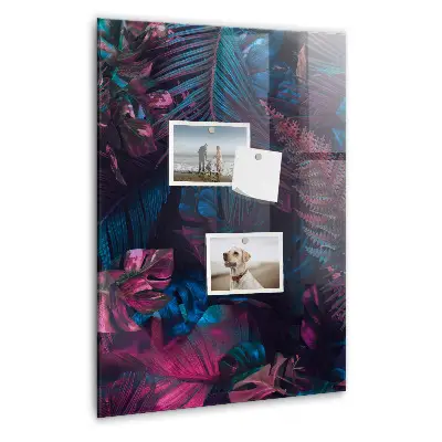 Magnetic wall board Tropical leaves