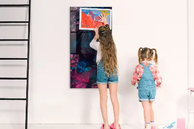 Magnetic wall board Tropical leaves